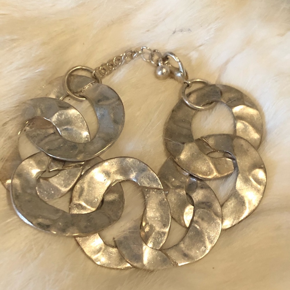 Beautiful Bracelet Hammered Silver